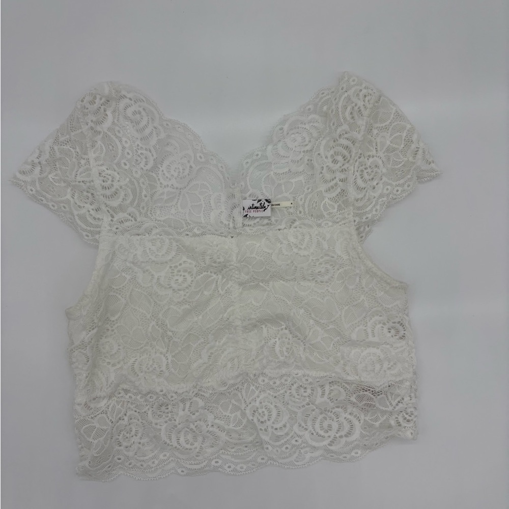 Free People White Lace Blouse